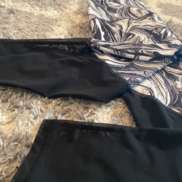 Black and white and mesh Victoria Secret leggings!! - Picture 3 of 5